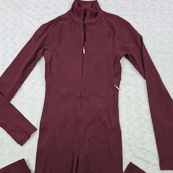 Athleta x Alicia Keys Small Goddess Bodysuit Red Spiced Jumpsuit Womens 450639 - Picture 2 of 11